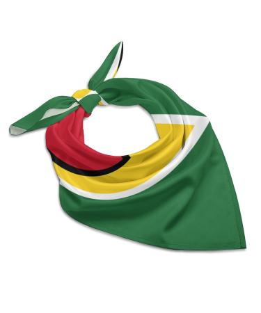 Calculay Guyana Flag Bandana Turban Headband Head Wrap Square Wristband Decorative Hair Accessories 25"x25" Style