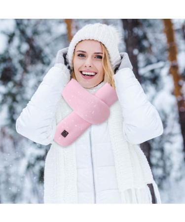 Neck Heating Pillow - Rechargeable Cordless Electric Scarf Warmer for Neck Pain Relief - Intelligent Design in Pink - Buy Online on GoSupps.com