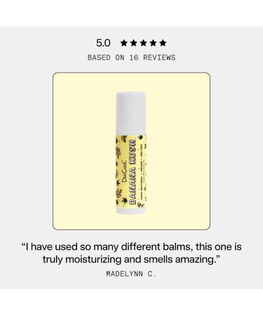 DedCool Lip Balm Stick (Banana Kush) - Jumbo Vegan Natural Coconut Oil Balm for Long-Lasting Moisturization & Hydration of Dry Chapped Lips - Non-Toxic Clean Formula - Buy Online on GoSupps.com