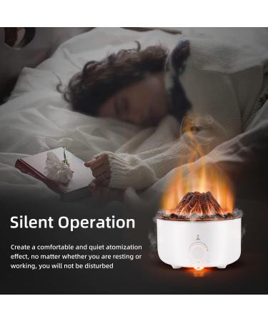 Buy McBazel Volcano Aroma Diffuser - 560ml with Timer Light Change & Remote Control | EU Connector - White/Crack - Buy Online on GoSupps.com