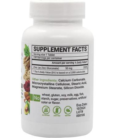 Peter Gillham's Life Essentials Zinc Tablets - 50mg Immune System Support - 250 Tablets - Buy Online on GoSupps.com