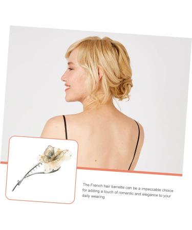 DOITOOL Headgear Hair Ponytail Flower Petal Hair Clamps Hair Twist Hair Claw Clips for Girls French Hair Pin Hair Clip Tiara Barrettes for Girls Hair Ring Banana Women's Cloth - Buy Online on GoSupps.com