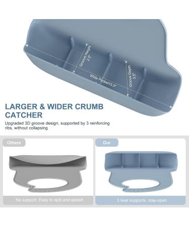 HighBeeG Adult Bibs with Crumb Catcher - Waterproof Silicone Feeding Bib for Adults | Clothing Protector for Elderly Men/Women & Disabled | Perfect Gift for Parents - Buy Online on GoSupps.com