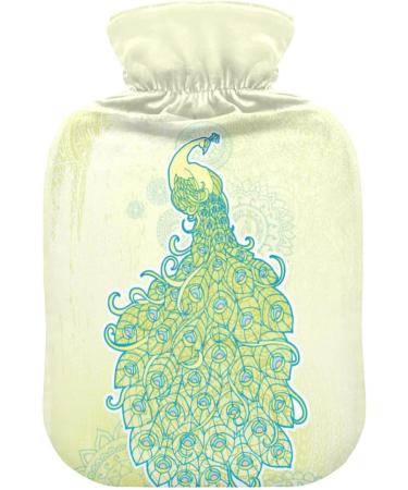 NAANLE PEACOCK 2L Heat Bottle - Large Transparent Warm Water Bottle for Pain Relief & Hot/Cold Therapy - Ideal for Bed Hands & Feet - Buy Online on GoSupps.com