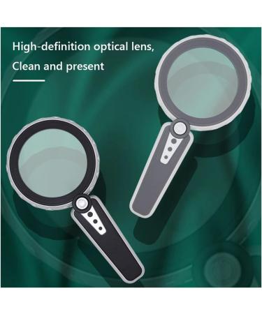 30X HD Reading Magnifying Glasses 3 Lighting Modes 12 LED Handheld Magnifying Glass High Power Lighted Magnifier for Repair Coin (Grey White) - Buy Online on GoSupps.com