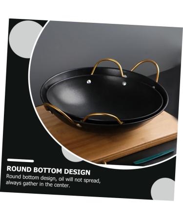 Alipis 1pc Pot Skillet with Lid Cooking Seafoodpot Eggs Frying Pan Double Ear Pan Dog Cookie Shapes Ramen Bowls Cast Iron Pan Mini Pan Camping Heating Pot Stainless Steel Black 30X25X9CM - Buy Online on GoSupps.com