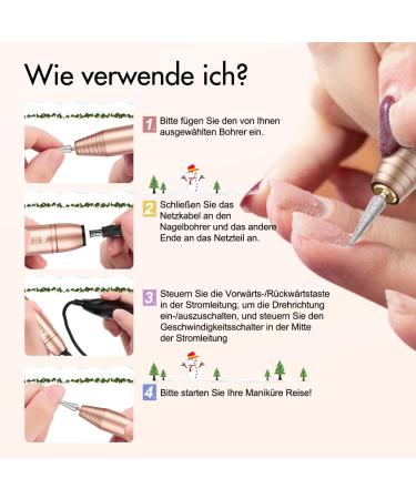 Weiyi Nail Miller - 20 000 RPM Electric Nail File & 11 in 1 Manicure Pedicure Set for Gel & Acrylic Nails - Adjustable Speed USB - International Shipping Available - Buy Online on GoSupps.com