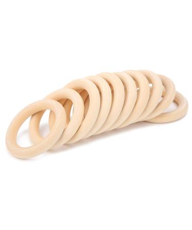 10pcs Wood Baby Teething Rings - Unfinished Circles for Crafts & Pendant Connectors - Buy Online on GoSupps.com
