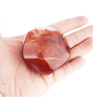 Orientrea Sardonyx Palm Stone - Smooth Healing Crystal Worry Stone - Buy Online on GoSupps.com