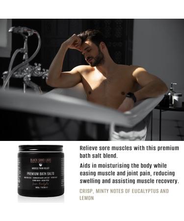 Black Sand Labs Premium Bath Salts for Men - Muscle and Joint Pain Relief Blend with Dead Sea Hawaiian Black Lava & Epsom Salts - Luxury Lemon Eucalyptus Bath Salts - Buy Online on GoSupps.com