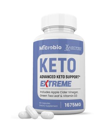 Microbio Keto ACV Extreme Pills 1675MG Keto Support Blend Capsule Alternative to Keto ACV Gummies Formulated with Apple Cider Vinegar Extra Virgin Olive Oil Powder Green Tea Leaf 60 Capsules