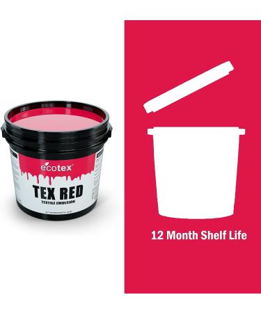 Ecotex Tex-Red Screen Printing Emulsion 16oz | Pre-Sensitized Photo Emulsion for Silk Screens | Ideal for Plastisol Inks | Pure Photopolymer Supplies - Buy Online on GoSupps.com