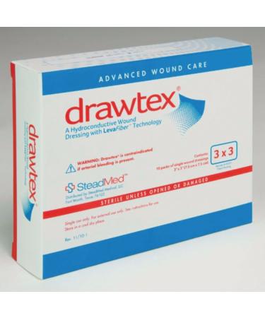 SteadMed DrawTex Wound Dressing 4" x 4" Box of 10