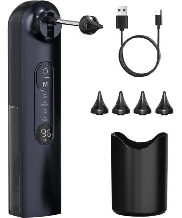 Oleswer Ear Wax Removal Ear Cleaner Safe Ear Wax Removal Kit 4 Modes-Ear Irrigation Flushing System Ear Cleaning Kit - IPX7 Waterproof (Blue)