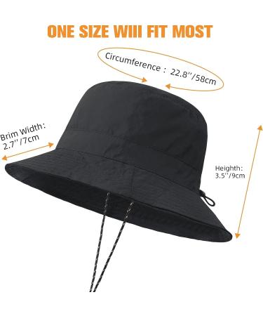 Waterproof Wide Brim Bucket Hat for Men Women | Foldable Boonie Safari Sun Hat - Buy Online on GoSupps.com