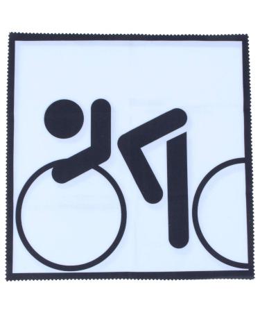 Motif microfibre cloth - A sporty cyclist