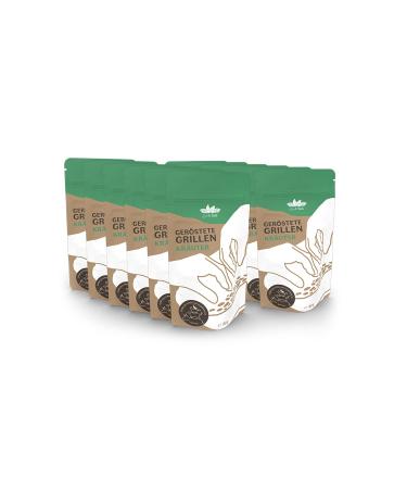 Entosus - dried and roasted grilling taste: herbs 12x 20g crunchy snack grilling sustainable meat substitute insects as protein snack or as a cooking ingredient in Germany herbs bred 12x 20g