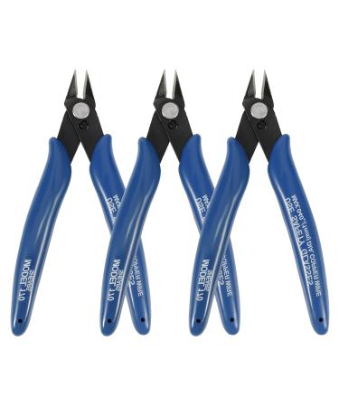 3 Pcs Mini Wire Cutter Electrical Wire Cable Cutter Precision Cutter Pliers with Soft Grip Slip Guards Handles for DIY Craft and Jewelry