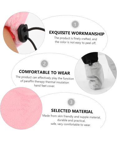 Healeved 3 Sets Gloves Spa Paraffin Wax Spa Hand Bag Paraffin Wax Foot Covers Paraffin Wax Mitts Paraffin Foot Wax Bath Liner Beauty Tools Spa Tanning Mitt Pink Elastic Band Fabric Washable - Buy Online on GoSupps.com