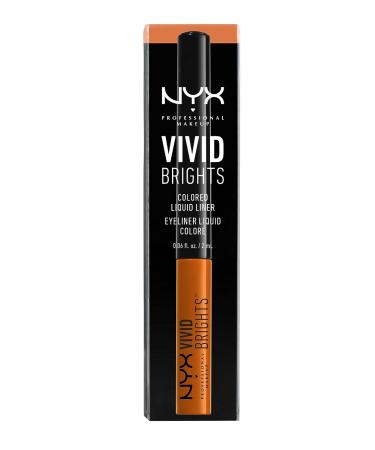 NYX Vivid Brights Liquid Eyeliner in Vivid Delight - Muted Orange | Long Lasting Formula - Buy Online on GoSupps.com