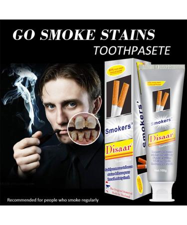 DISAAR BEAUTY Smokers Toothpaste Removes Tobacco Stains Fresh Minty Breath Strengthens Teeth Against Cavities 100g / 3.38fl.oz - Buy Online on GoSupps.com