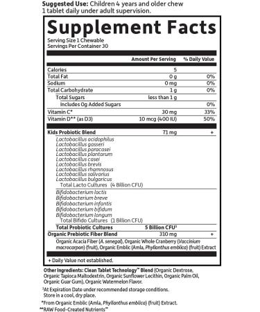 Garden of Life Dr. Formulated Probiotics for Kids - Organic Watermelon Chewables (30 Count) - Buy Online on GoSupps.com