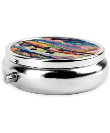 Cartoon Airliner Portable Metal Pill Box - Travel-Friendly Mini Organizer with 3 Compartments - Perfect for Small Pills - Buy Online on GoSupps.com