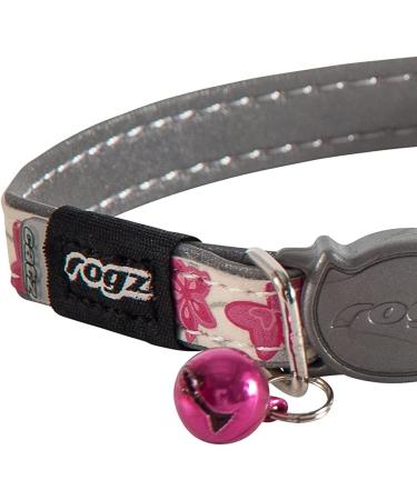 Shop ROGZ CB09-K Reflective Glow-in-the-Dark Cat Collar - White/Pink Size S | International Shipping Available - Buy Online on GoSupps.com