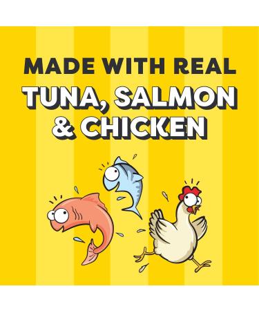 Temptations Creamy Puree Adult Lickable Cat Treats with Chicken & Salmon & Tuna Variety Pack 24 pouches 288g Chicken & Salmon & Tuna 12 g (Pack of 24) - Buy Online on GoSupps.com
