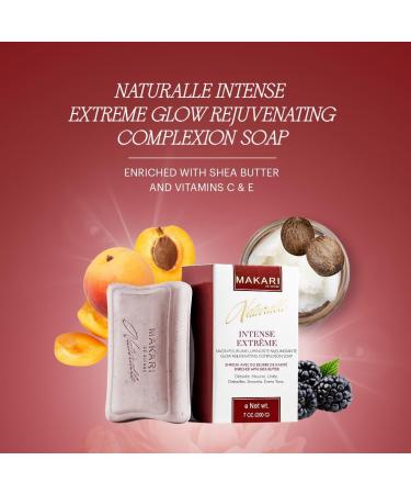 Makari Naturalle Intense Extreme Skin Lightening Soap 7oz. Exfoliating Purifying & Whitening Bar Soap With Shea Butter & SPF 15 Anti-Aging Cleansing Treatment for Dark Spots Acne Scars - Buy Online on GoSupps.com