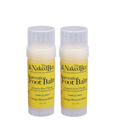 The Naked Bee Orange Blossom Honey Restoration Foot Balm, 2 Oz - 2 Pack 2 Ounce (Pack of 2) - Buy Online on GoSupps.com