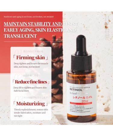 0.4% Retinol Anti-Aging Face Serum 37ml - Reduce Wrinkles Boost Collagen & Nourish Skin | Revitalize Your Complexion - Buy Online on GoSupps.com