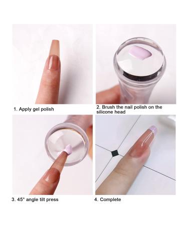 Nail Art Stamper - Portable Sturdy Clear Silicone Nail Stamp for Home & Salon | International Shipping Available - Buy Online on GoSupps.com