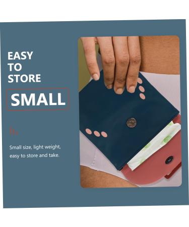 Lurrose Travel Napkin Purse - Leather Diaper Bag for Menstrual Pads and Coins - Pink 13.5X12X1CM - Buy Online on GoSupps.com