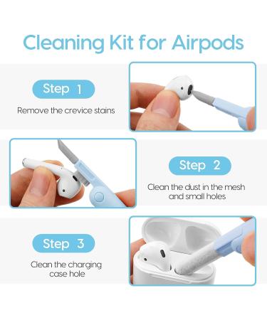 MMH 7in1 Airpod Pro Keyboard Earbud MacBook Cleaner Kit - Blue (5ML Screen Cleaner Spray) - Buy Online on GoSupps.com