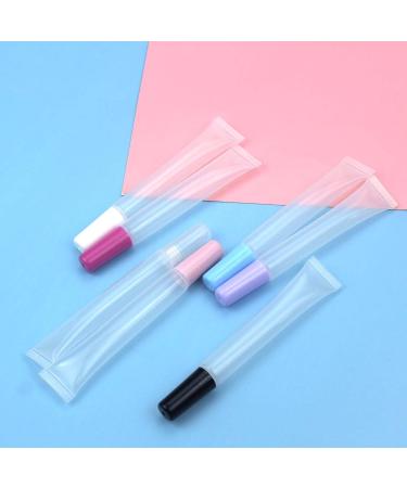 50pcs Empty Long Slim 15ml Squeeze Lip Gloss Tubes with Syringes - Blue Lid | Perfect for DIY Cosmetics & Travel - Buy Online on GoSupps.com