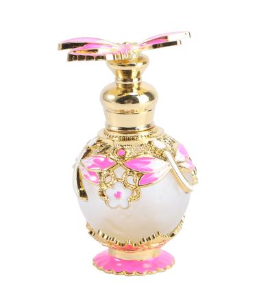 Beaupretty 15 Dragonfly Perfume Bottle Empty Refillable Essential Oil Bottle Retro Decor Refillable Perfume Bottle Arabic Decor Terrarium Travel Vintage Pink Decorative Bottle Glass 15 ml Pink