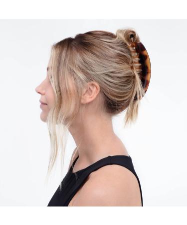 Kitsch Large Hair Clips for Women - Jumbo Dome Claw Clips for Thick Hair (2pc Tortoise&Black) - Buy Online on GoSupps.com