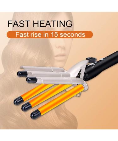 Hair Crimper Curling Iron Ceramic Crimpers Wavers Curler Wand Fast Heating 30mm 5 Barrels Hair Waver Styling Tools Wand Iron for Hair (180 to 210 ) - Buy Online on GoSupps.com