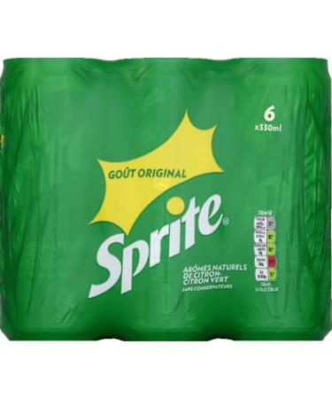 Sprite Soda Lemon Lime - Pack of 6 cans of 33cL