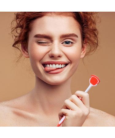 Milisten Silicone Scraps Toothbrush Set - 4PC Tongue Brushes for Fresh Breath | Blue & Orange Plastic Cleaner & Spatula - Buy Online on GoSupps.com