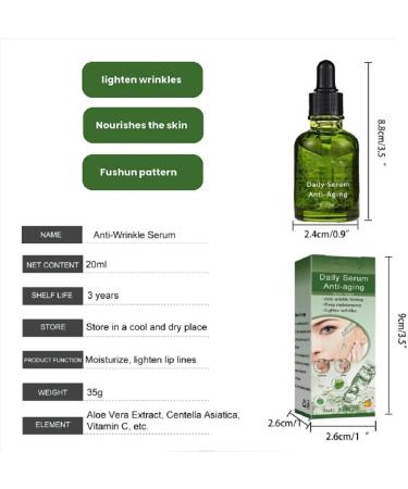 Anti Wrinkle Face Serum 20ml Deep Anti-aging Essence Reduces Fine Lines And Wrinkles Tightens Face Shrinks Pores And Improves Skin (2 Bottle) - Buy Online on GoSupps.com