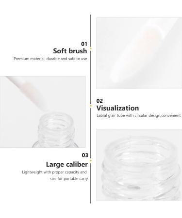 Alipis 10 pi ces Tube Gloss Vide Plastique Transparent pour Brillant L vres Rechargeable et Portable Flacon Rond Argent  - Buy Online on GoSupps.com