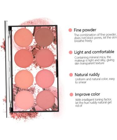 Miss Rose Blush Palette Makeup Blush Cream Palette Face Powder Blusher with 8 Blush 42g Blush Palette Powder Blusher Makeup Palette - Buy Online on GoSupps.com