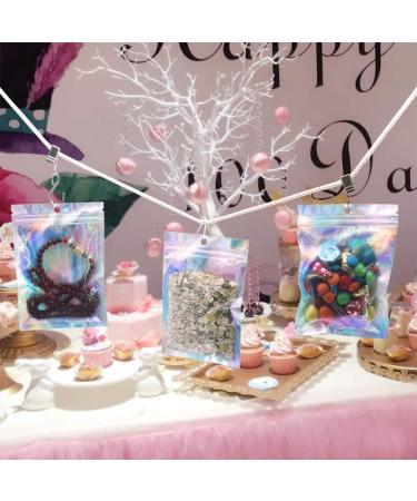 100pcs Holographic Mylar Bags 4x6 Inch - Resealable Foil Zip Lock Pouches for Candy, Jewelry, Lash, Lip Gloss - Gift Packaging Baggies - Buy Online on GoSupps.com