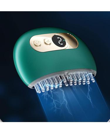 Hair Growth EMS Lift Scalp Massage Tool - 4 Modes Gua Sha for Deep Relaxation & Stress Relief for Adults & Kids - Meridian Brush Green - Buy Online on GoSupps.com