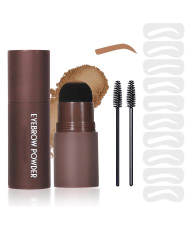 LXZJJM Eye-Brow Stamp Stencil Kit Eyebrow Stamp Stencil Kit Hairline Powder With 10Pcs Reusable Thin & Thick Eyebrow Stencils for Perfect Brows 1.8g(0.06 OZ.) (09 BLONDE)