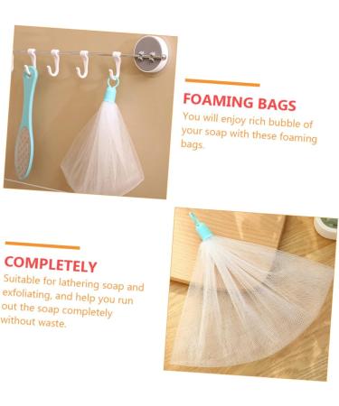 BELLIFFY 6pcs Bubble Net Bath Defoliator Towel Mesh Soap Saver Foaming and Drying Soap Net Bar Soap Pe White - Buy Online on GoSupps.com