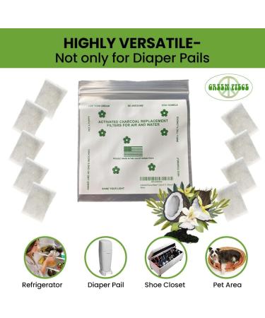 Buy Green Piece All-Natural Baby Diaper Pail Deodorizer - Activated Charcoal Air Purifier for Diaper Pails Shoe Closets & Trash Cans | Pack of 13 - International Shipping Available - Buy Online on GoSupps.com