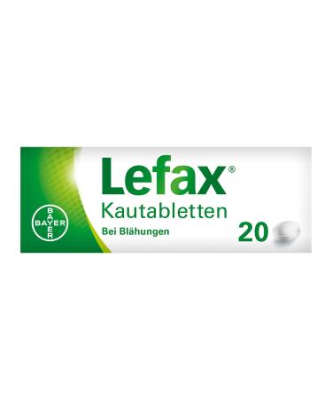 Lefax chewing tablets - with 42 mg Simeticon - with light flatulence - with peppermint taste - suitable for children - 1 x 20 tablets 20 pieces (1 Pack) - Buy Online on GoSupps.com